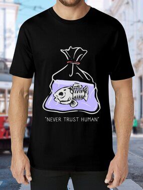 Never Trust Human Graphic Tee - Black